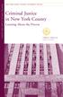 Criminal Justice in New York County