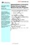 Administration of Aircraft & Related Ground Support Network Security Programs
