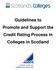 Guidelines to Promote and Support the Credit Rating Process in Colleges in Scotland