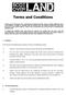 Terms and Conditions