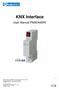 KNX Interface. User Manual PM00A00IRI