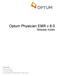 Optum Physician EMR v 8.0 Release Notes