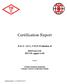 Certification Report