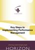 Key Steps to Implementing Performance Management