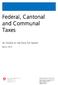 Federal Department of Finance FDF Swiss Federal Tax Administration FTA Division Analysis and Data www.estv.admin.ch ist@estv.admin.