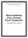 Department of Public Safety and Correctional Services. Non-Jamming Cell Phone Pilot Summary