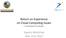Return on Experience on Cloud Compu2ng Issues a stairway to clouds. Experts Workshop Nov. 21st, 2013