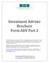 Investment Adviser Brochure Form ADV Part 2