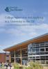 College Admission and Applying to a University in the UK. A University of Chichester Guide for Students - 2014