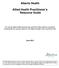 Alberta Health. Allied Health Practitioner s Resource Guide