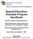 Special Education Graduate Program Handbook