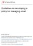 Guidelines on developing a policy for managing email