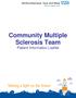 Community Multiple Sclerosis Team Patient Information Leaflet