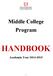 Middle College Program HANDBOOK
