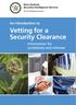 Vetting for a Security Clearance