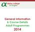 General Information & Course Details Adult Programmes