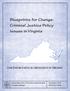 Blueprints for Change: Criminal Justice Policy Issues in Virginia