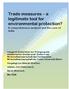 Trade measures a legitimate tool for environmental protection? A comprehensive analysis and the case of India