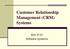 Customer Relationship Management (CRM) Systems. MIS 4133 Software Systems