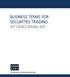 BUSINESS TERMS FOR SECURITIES TRADING AT SAXO BANK A/S