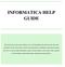 INFORMATICA HELP GUIDE
