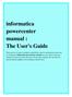 informatica powercenter manual : The User's Guide