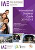 International Students Guide 2014-2015
