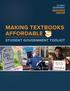 Making TexTbooks affordable student government ToolkiT