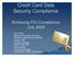 Credit Card Data Security Compliance