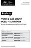 Your 7 Day Cover. Important information about your Motor Insurance Policy. Important Numbers