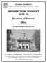 INFORMATION BOOKLET 2015-16