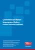 Commercial Motor Insurance Policy Product Disclosure Statement