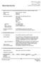 Material Safety Data Sheet