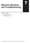 Network Operation and Troubleshooting