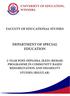 DEPARTMENT OF SPECIAL EDUCATION