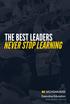 THE BEST LEADERS NEVER STOP LEARNING