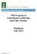 PhD Program in Educational Leadership and Policy Studies. Handbook Fall 2014