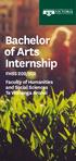 Bachelor of Arts Internship. FHSS 202/302 Faculty of Humanities and Social Sciences Te Wāhanga Aronui