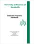 Graduate Programs Handbook