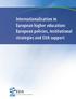 How To Support Internationalisation In European Universities