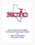 North Central Texas College Fire Science Technology Program & Basic Fire Academy Information Packet
