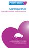 Car Insurance Optional Additional Products Booklet