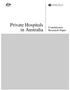 Private Hospitals in Australia. Commission Research Paper