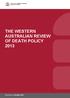 THE WESTERN AUSTRALIAN REVIEW OF DEATH POLICY 2013