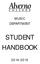 !!! MUSIC DEPARTMENT STUDENT HANDBOOK 2014-2015
