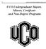 University of Central Oklahoma Undergraduate Catalog 2015-2016. UCO Undergraduate Majors, Minors, Certificate and Non-Degree Programs