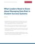 What Leaders Need to Know About Managing Data Risk in Student Success Systems