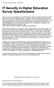 IT Security in Higher Education Survey Questionnaire