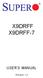 X9DRFF X9DRFF-7 USER S MANUAL. Revision 1.0