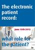 The electronic patient record: quel